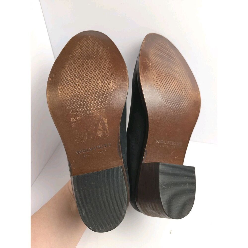 Wolverine Alice Black Leather low Ankle Bootie Slip On Womens 6.5 - Picture 5 of 8
